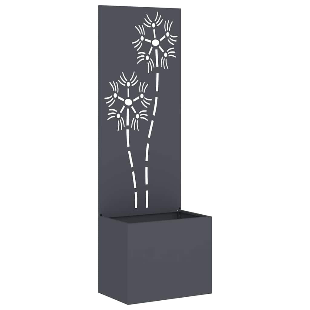 Οθόνη Ιδιωτικότητας Κήπου Floral Ανθρακί 50 x 32 x 150 εκ - Pakobazaar