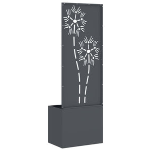 Οθόνη Ιδιωτικότητας Κήπου Floral Ανθρακί 50 x 32 x 150 εκ