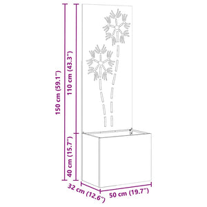 Οθόνη Ιδιωτικότητας Κήπου Floral Λαδί 50 x 32 x 150 εκ