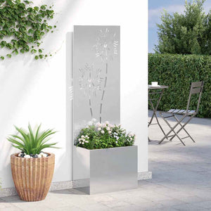 Οθόνη Ιδιωτικότητας Κήπου Floral Ασημί 50 x 32 x 150 εκ