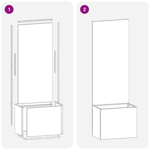Οθόνη Ιδιωτικότητας Κήπου Λευκό 50 x 32 x 150 εκ - Pakobazaar