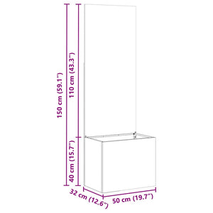 Οθόνη Ιδιωτικότητας Κήπου Ασημί 50 x 32 x 150 εκ - Pakobazaar
