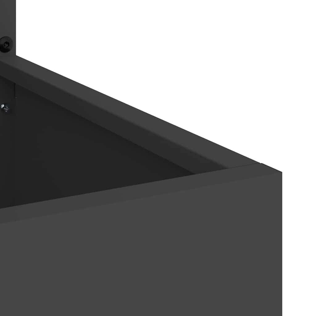 Οθόνη Ιδιωτικότητας Κήπου Floral Μαύρο 50 x 140 cm