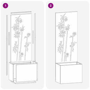 Οθόνη Ιδιωτικότητας Κήπου Floral Λευκό 50 x 32 x 150 εκ