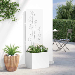 Οθόνη Ιδιωτικότητας Κήπου Floral Λευκό 50 x 32 x 150 εκ