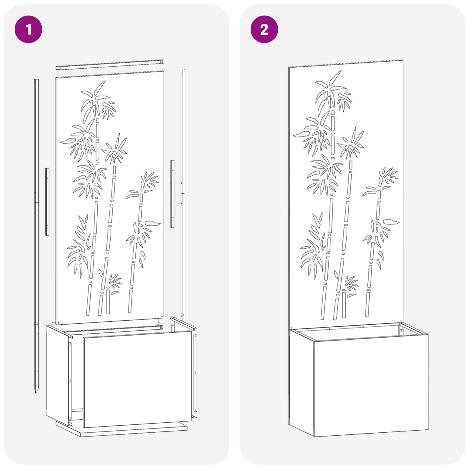 Οθόνη Ιδιωτικότητας Κήπου Floral Ασημί 50 x 140 cm