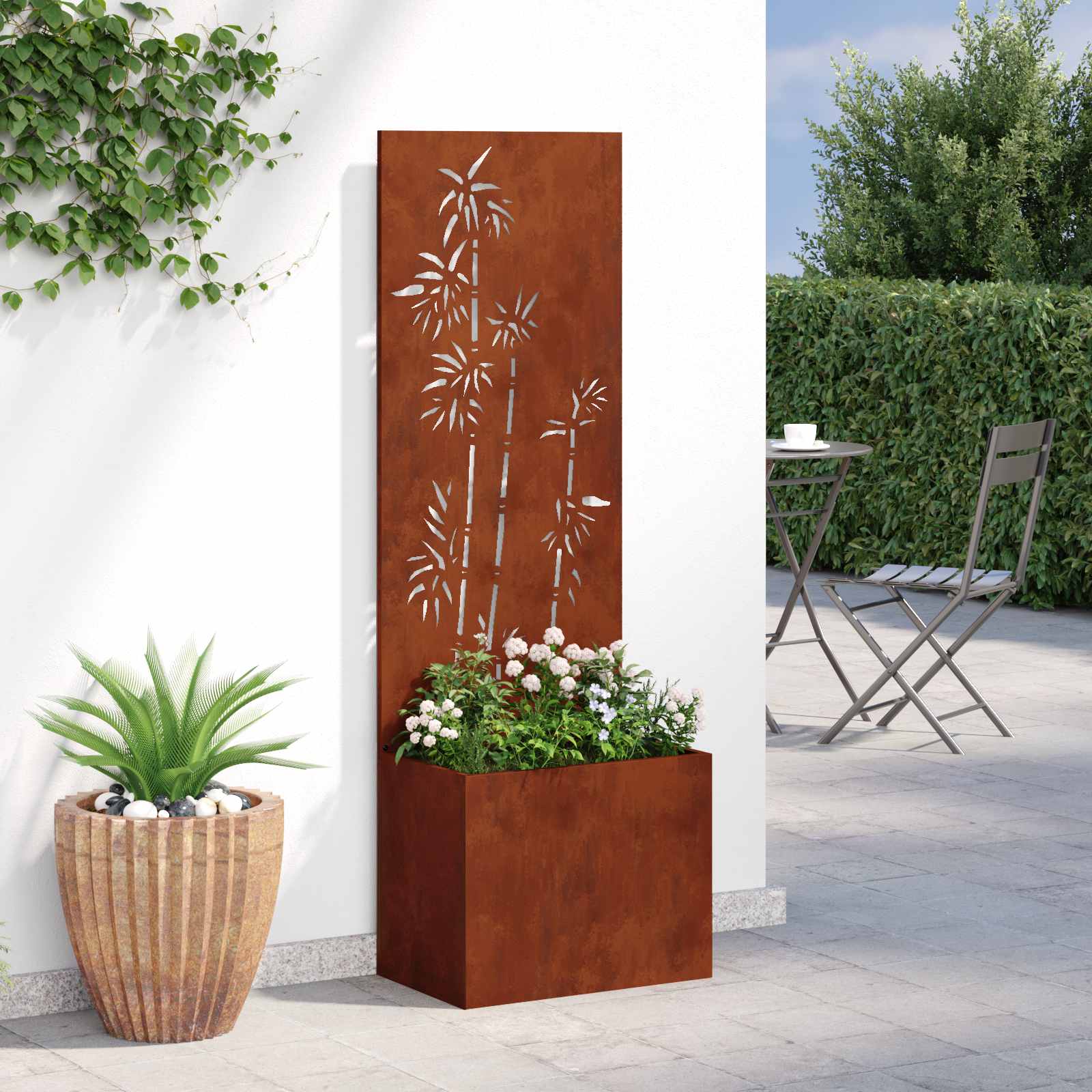 Οθόνη Ιδιωτικότητας Κήπου Floral Σκ rusty 50 x 140 cm