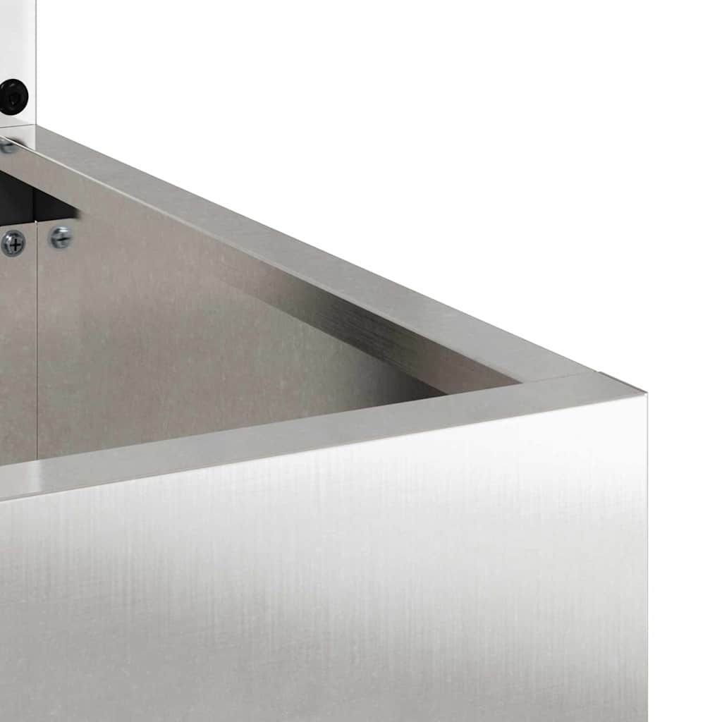 Οθόνη Ιδιωτικότητας Κήπου Ασημί 50 x 140 cm Ανοξείδωτο ατσάλι