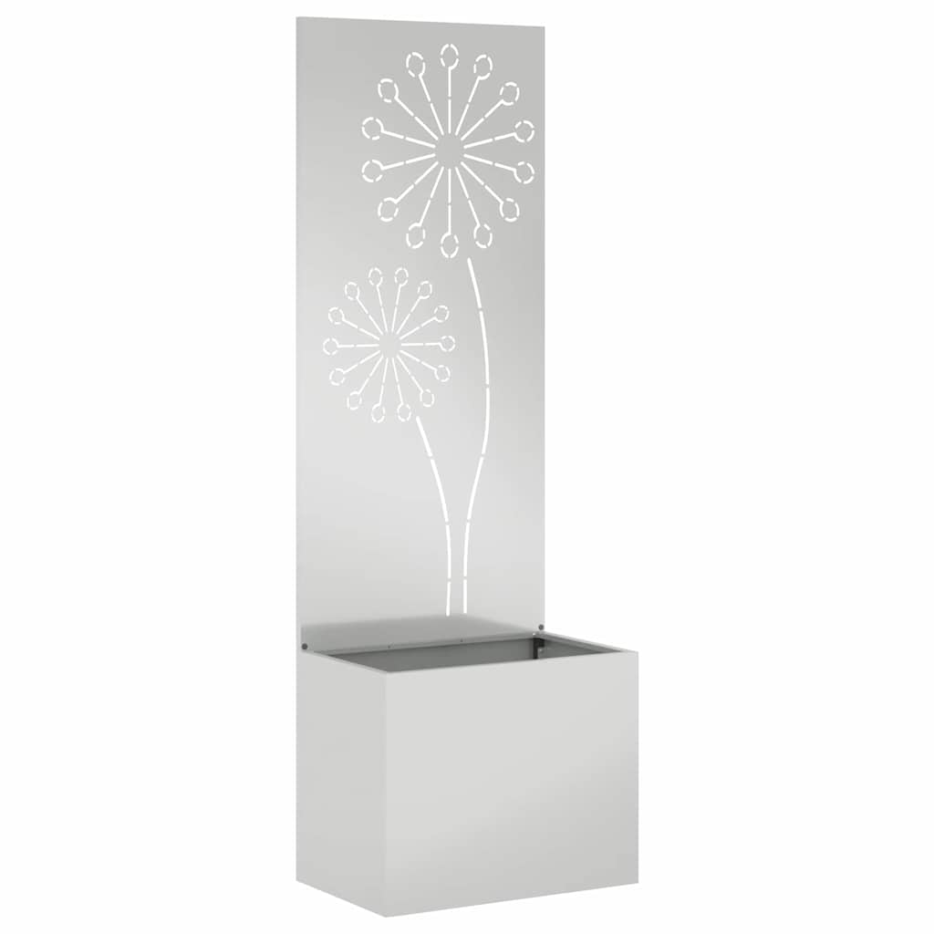 Οθόνη Ιδιωτικότητας Κήπου Μαιανδρικό σχέδιο Ασημί 50 x 140 cm