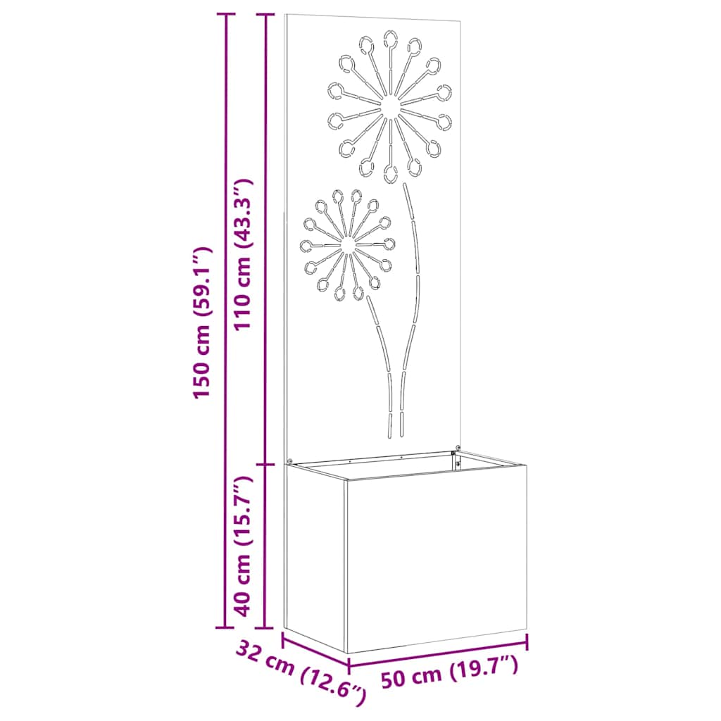 Οθόνη Ιδιωτικότητας Κήπου Μαιανδρικό σχέδιο Ασημί 50 x 140 cm