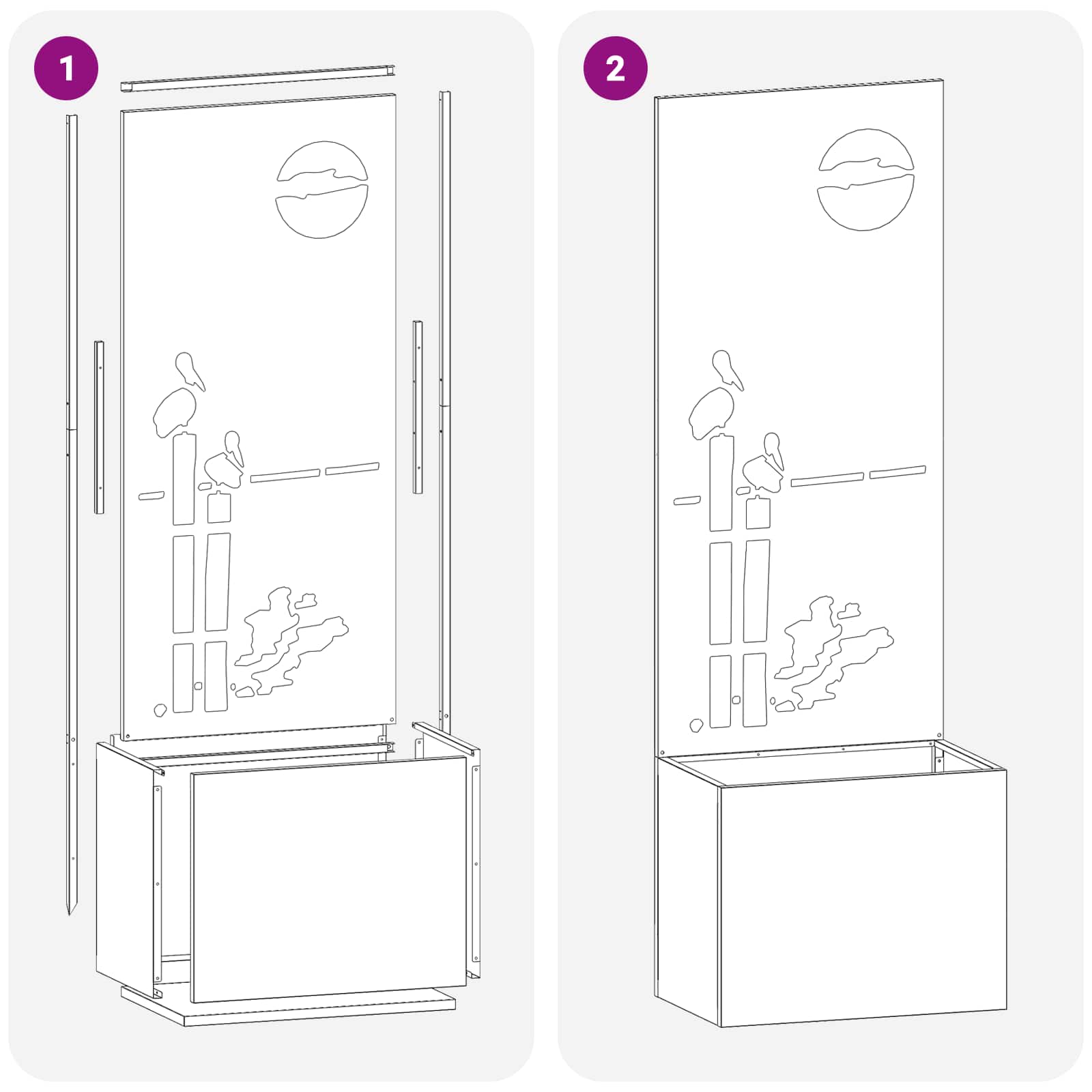 Οθόνη Ιδιωτικότητας Κήπου Μαύρο 50 x 32 x 150 εκ - Pakobazaar