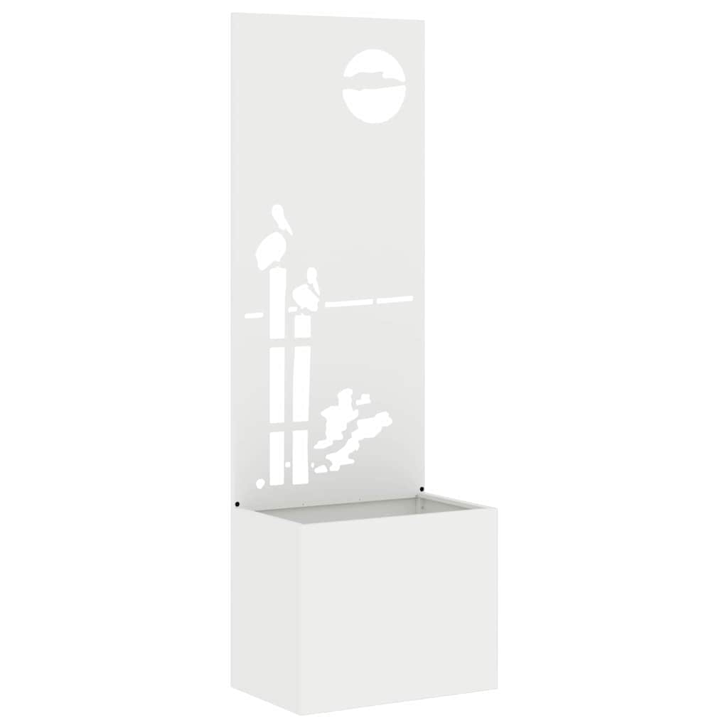 Οθόνη Ιδιωτικότητας Κήπου Μαιανδρικό σχέδιο Λευκό 50 x 140 cm