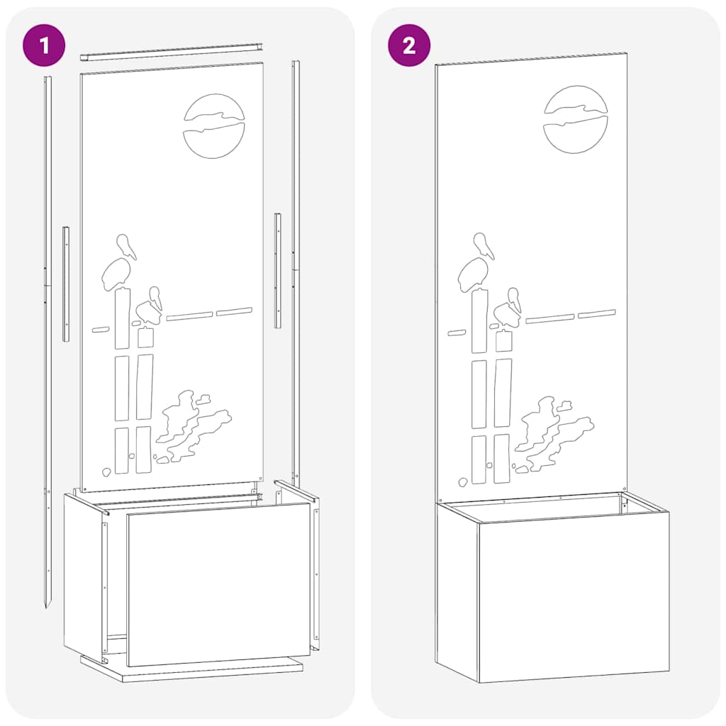 Οθόνη Ιδιωτικότητας Κήπου Μαιανδρικό σχέδιο Ανθρακί 50 x 140 cm