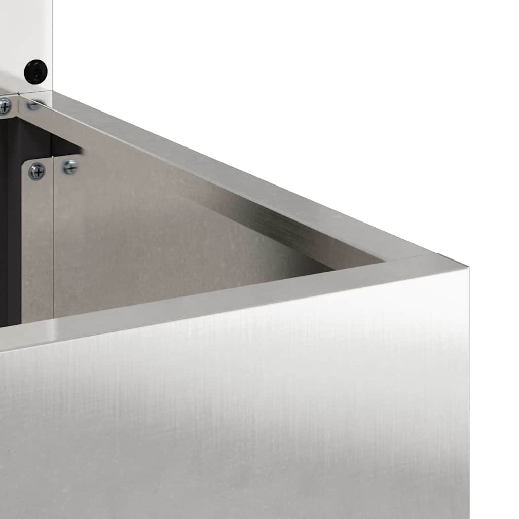 Οθόνη Ιδιωτικότητας Κήπου Ασημί 50 x 140 cm Ανοξείδωτο ατσάλι