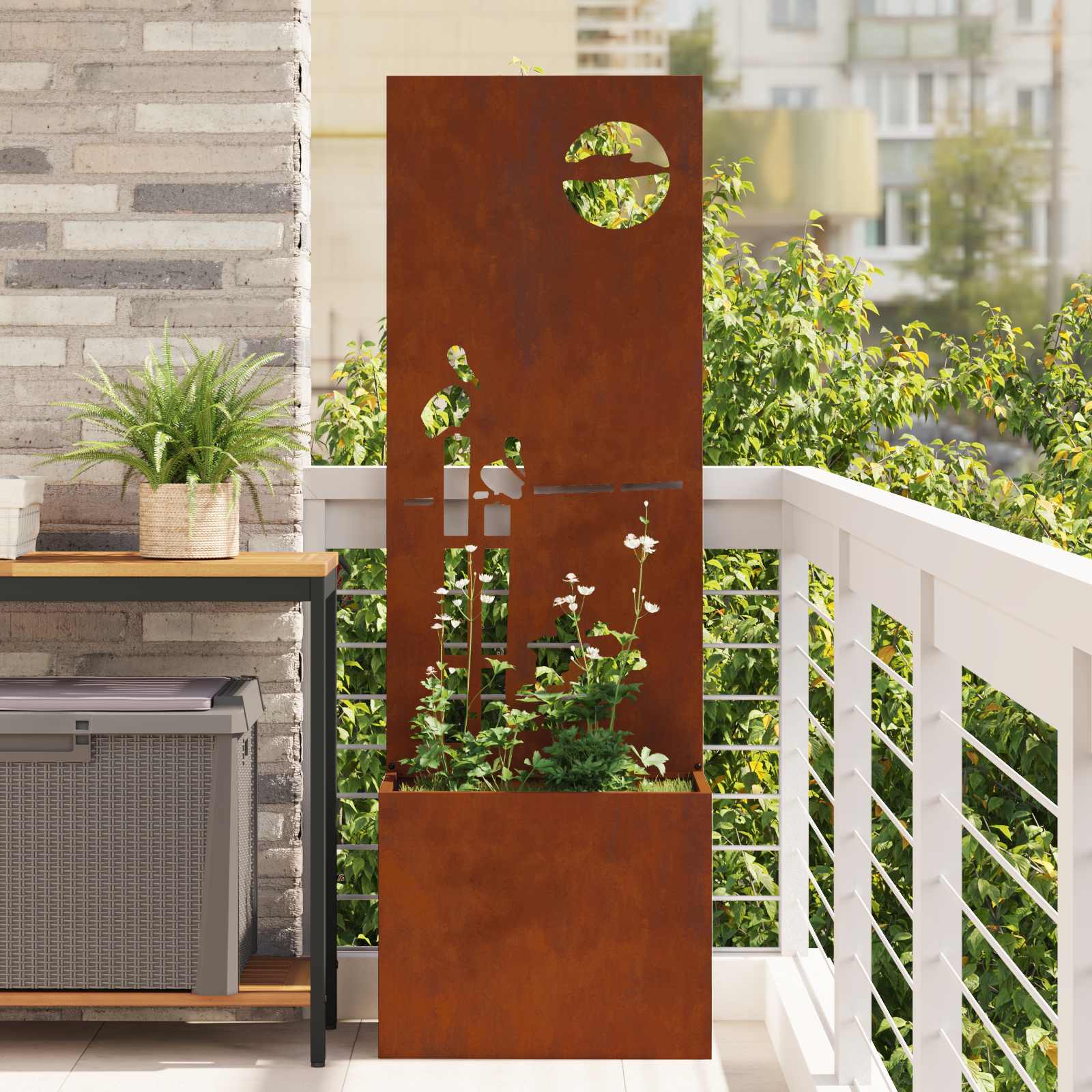 Οθόνη Ιδιωτικότητας Κήπου Σκ rusty 50 x 32 x 150 εκ - Pakobazaar