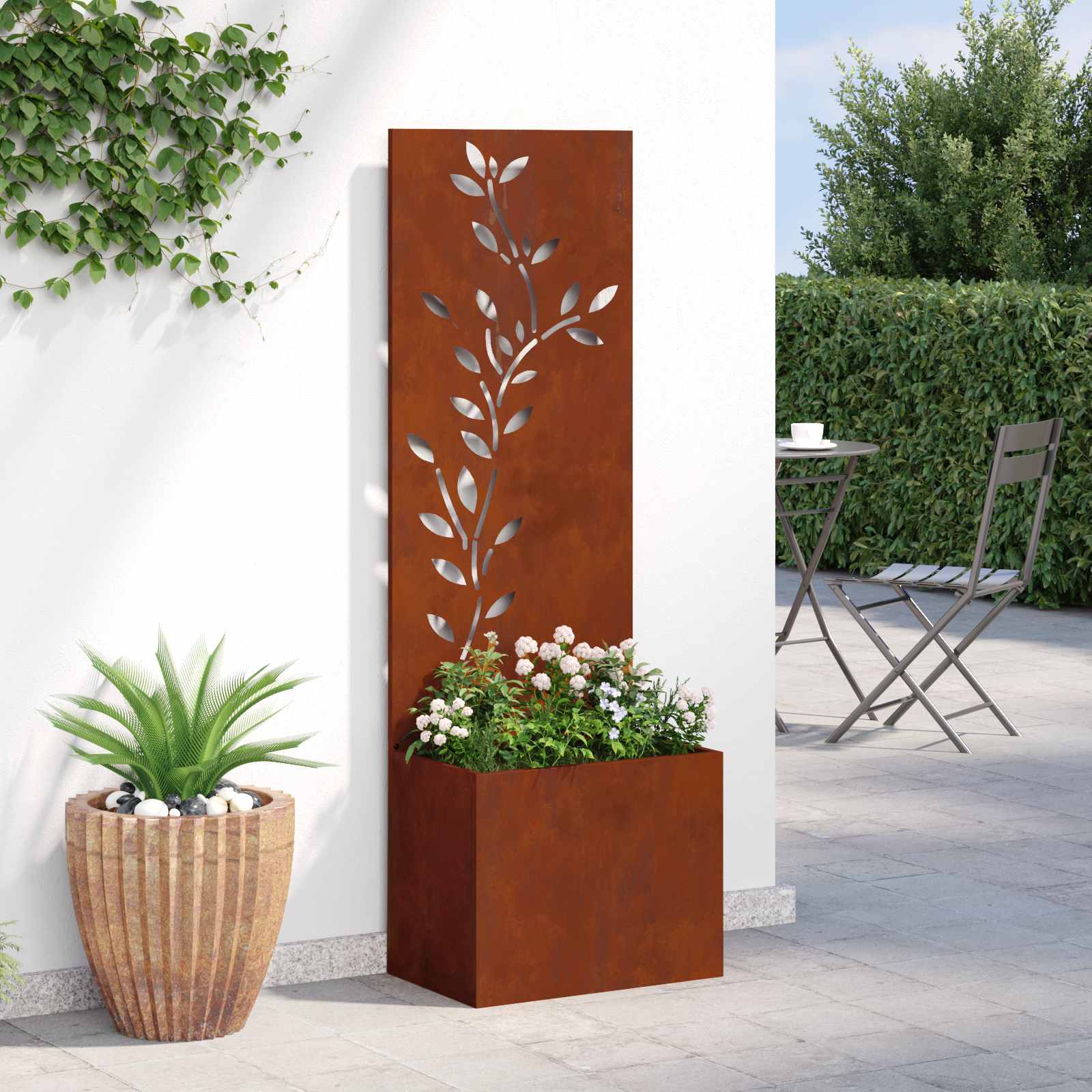 Οθόνη Ιδιωτικότητας Κήπου Floral Σκ rusty 50 x 140 cm - Pakobazaar