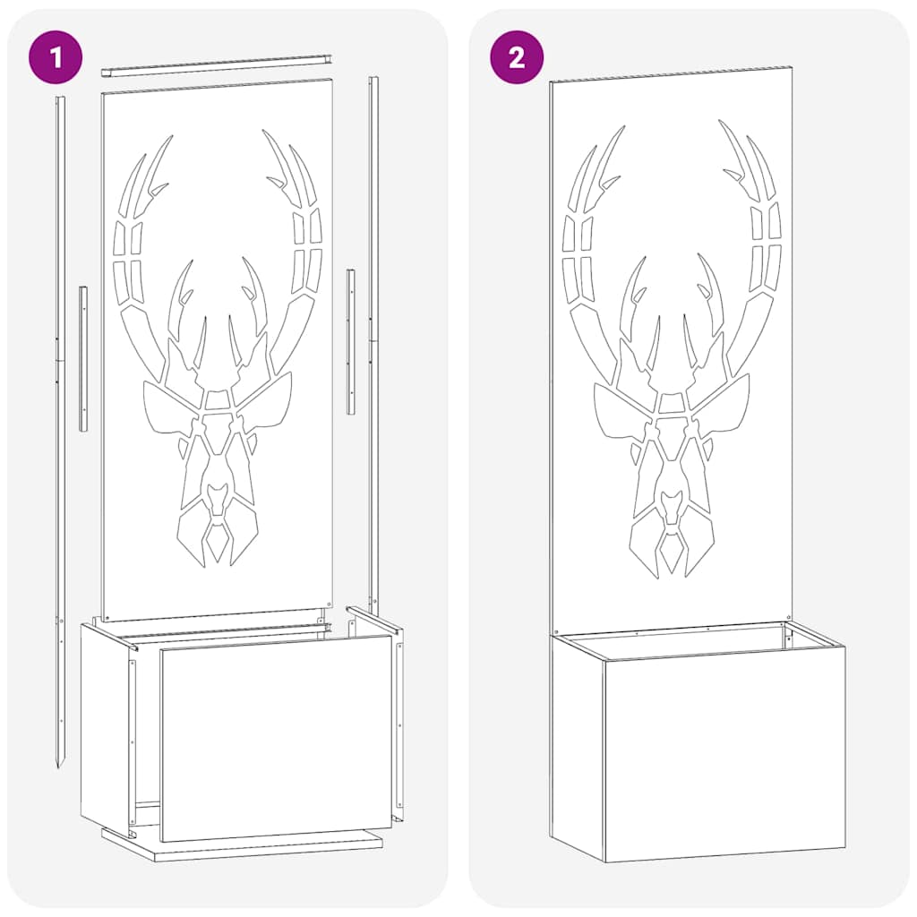 Οθόνη Ιδιωτικότητας Κήπου Animal Print Λευκό 50 x 140 cm