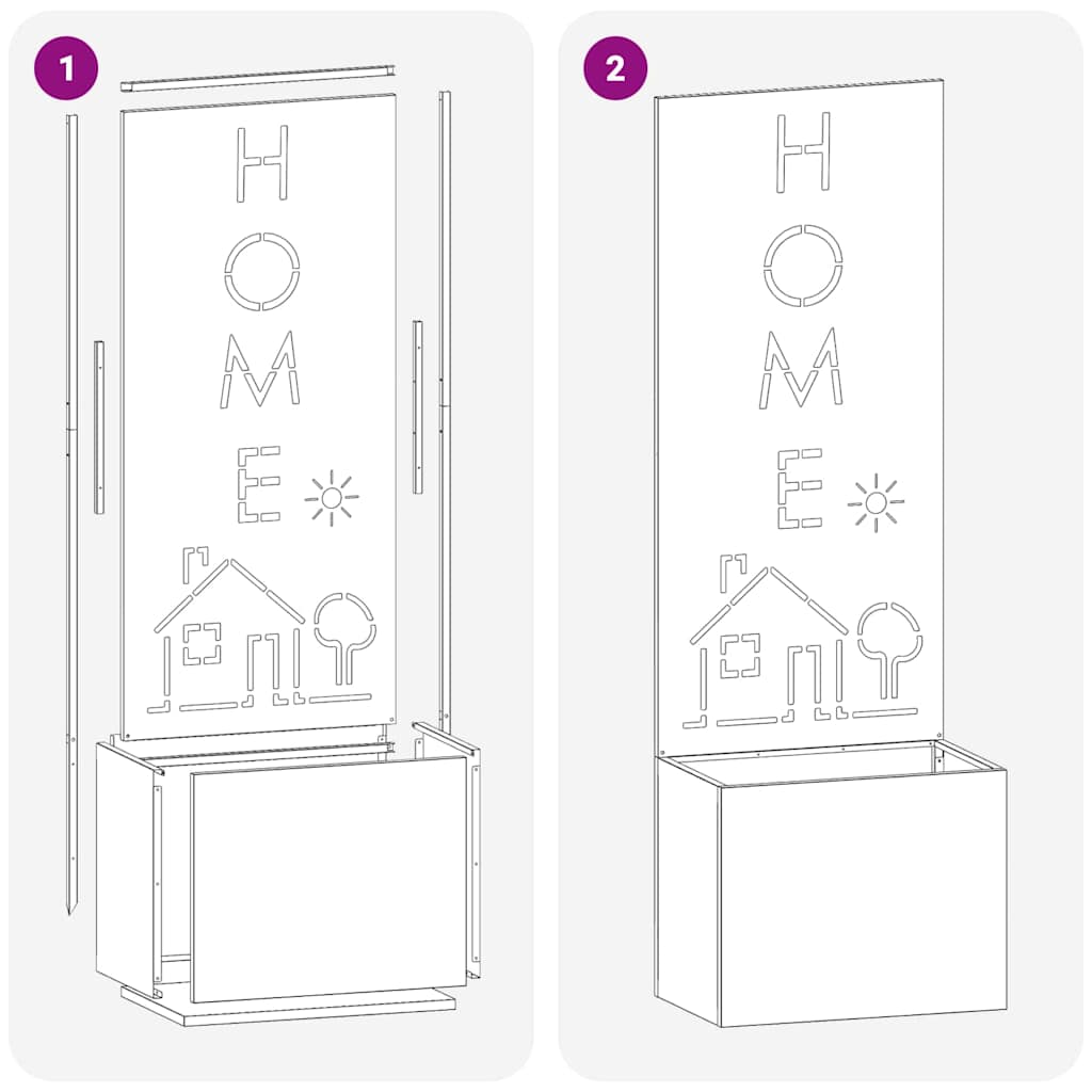 Οθόνη Ιδιωτικότητας Κήπου Σκ rusty 50 x 140 cm
