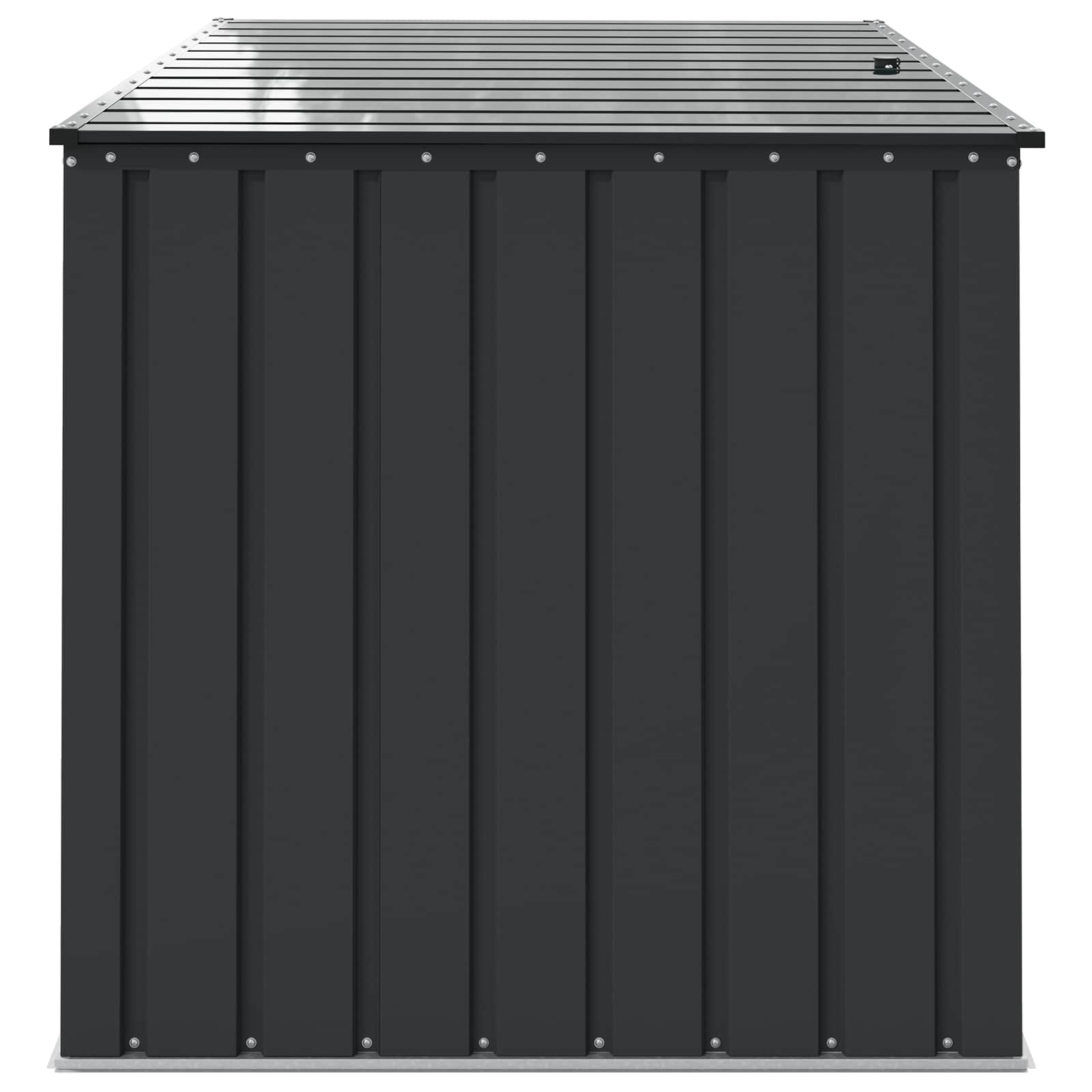 Κουτί αποθήκευσης κήπου Μαύρο 151,5 x 107 x 100 εκ. Ατσάλι - Pakobazaar