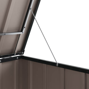 Κουτί αποθήκευσης κήπου Μαύρο 151,5 x 82 x 110,5 εκ Ατσάλι