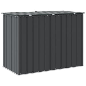 Κουτί αποθήκευσης κήπου Μαύρο 151,5 x 82 x 110,5 εκ Ατσάλι