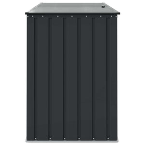 Κουτί αποθήκευσης κήπου Μαύρο 151,5 x 82 x 110,5 εκ Ατσάλι