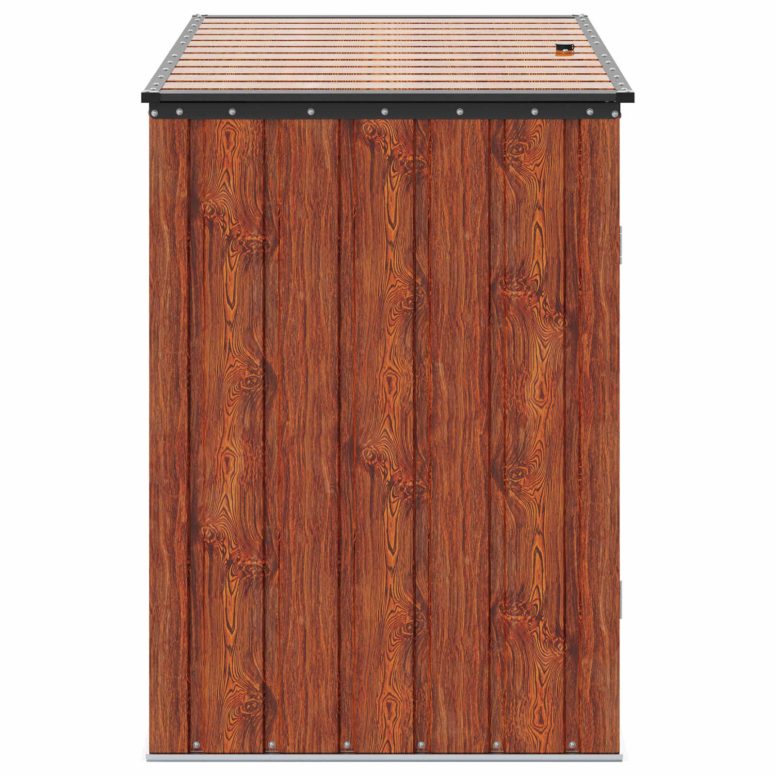 Κουτί αποθήκευσης κήπου Καφέ 151,5 x 82 x 110,5 εκ Ατσάλι - Pakobazaar