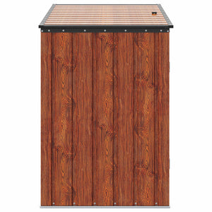 Κουτί αποθήκευσης κήπου Καφέ 151,5 x 82 x 110,5 εκ Ατσάλι - Pakobazaar