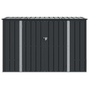 Κουτί αποθήκευσης κήπου Μαύρο 214 x 82 x 132 εκ Ατσάλι - Pakobazaar