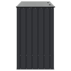 Κουτί αποθήκευσης κήπου Μαύρο 214 x 82 x 132 εκ Ατσάλι - Pakobazaar