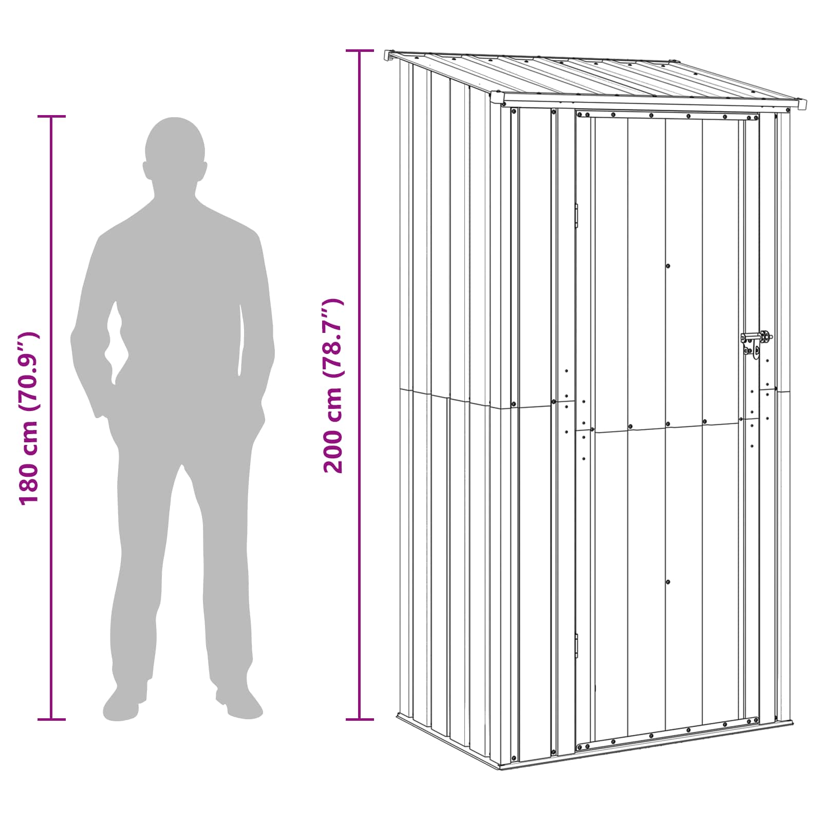 Κηποσυνθέσεις Καφέ 103 x 74 x 200 εκ Μέταλλο - Pakobazaar