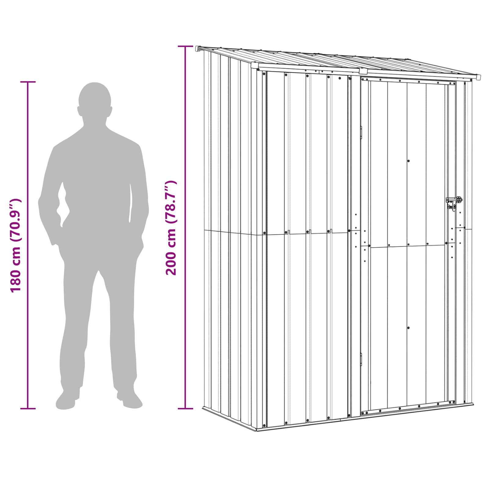 Κηποσυνθέσεις Καφέ 140,5 x 74 x 200 εκ Μέταλλο - Pakobazaar