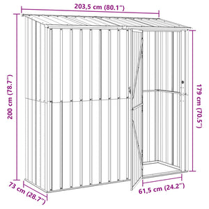 Κηποσυνθέσεις Ανθρακί 203,5 x 73 x 200 εκ Μέταλλο - Pakobazaar