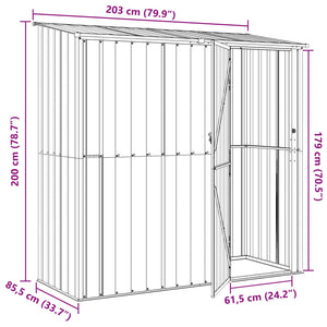 Κηποσυνθέσεις Ανθρακί 203 x 85,5 x 200 εκ Μέταλλο - Pakobazaar