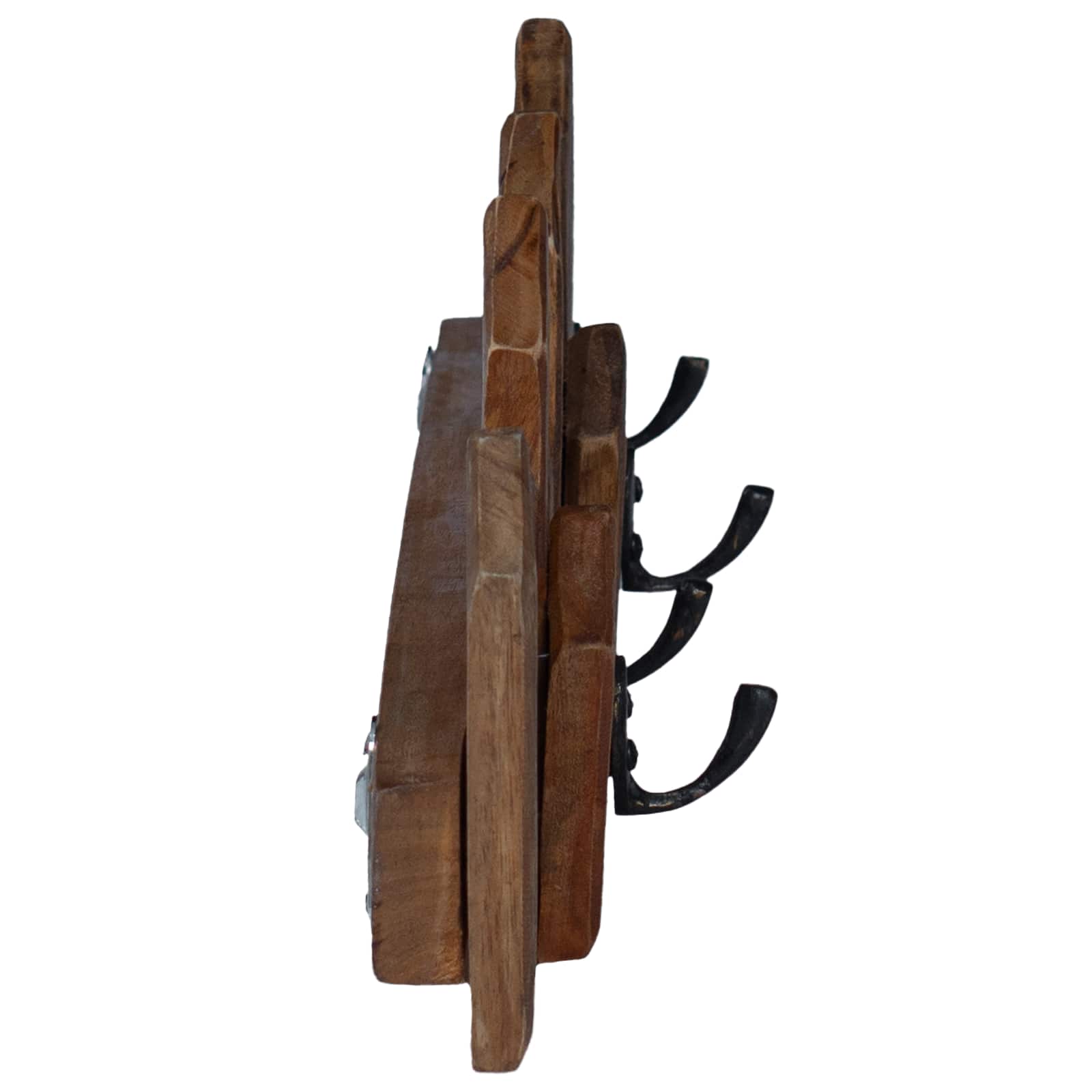 Κρεμάστρα Καφέ 48 x 8 x 15 εκ. Στερεό ξύλο Μαόνι