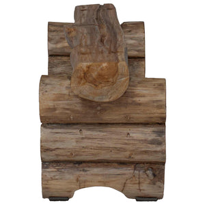 παγκάκι Φυσικό 110 x 30 x 34 εκ Στερεό Ξύλο Τίκ