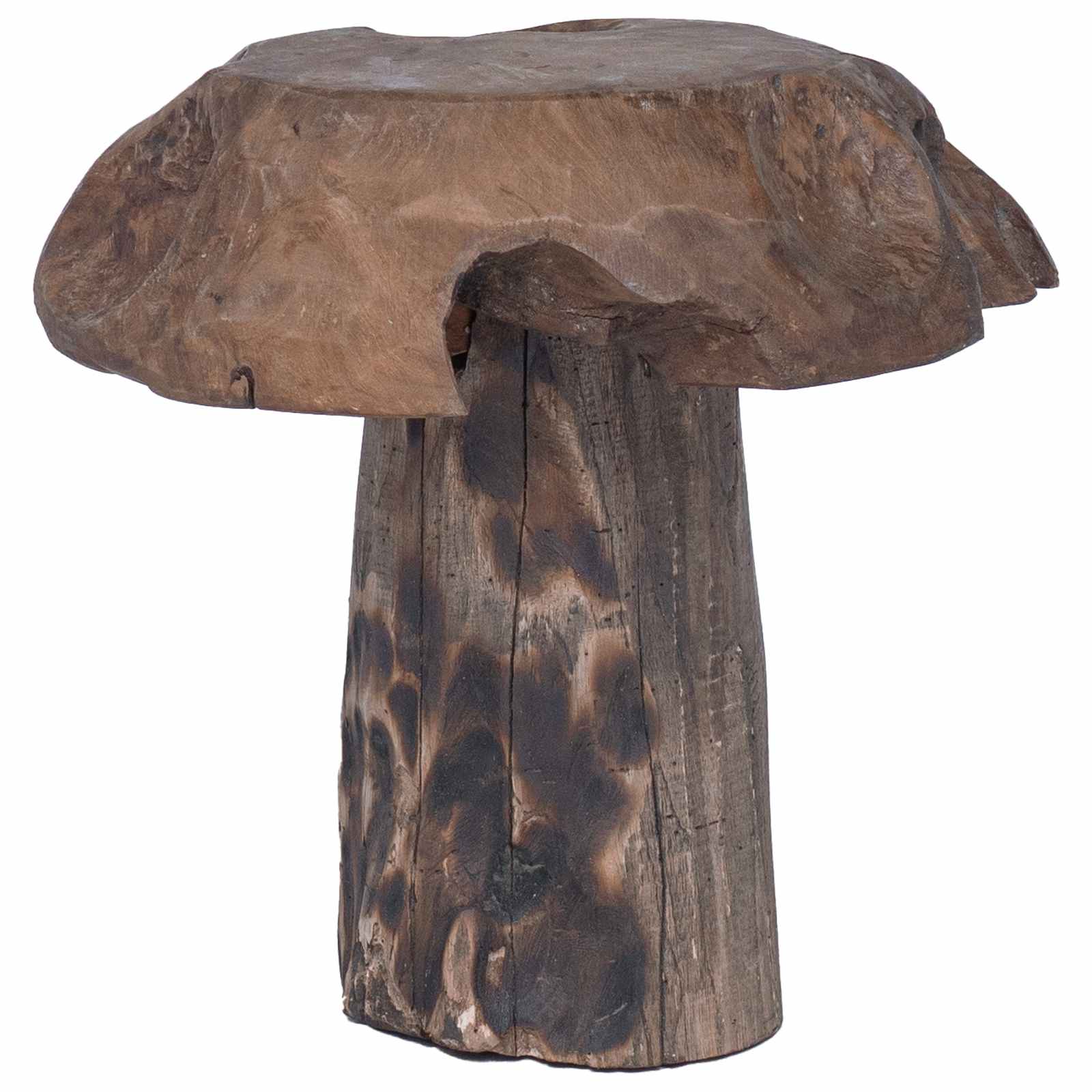 Σκαμνί Φυσικό 35 x 35 x 35 cm Στερεό Ξύλο Τίκ - Pakobazaar