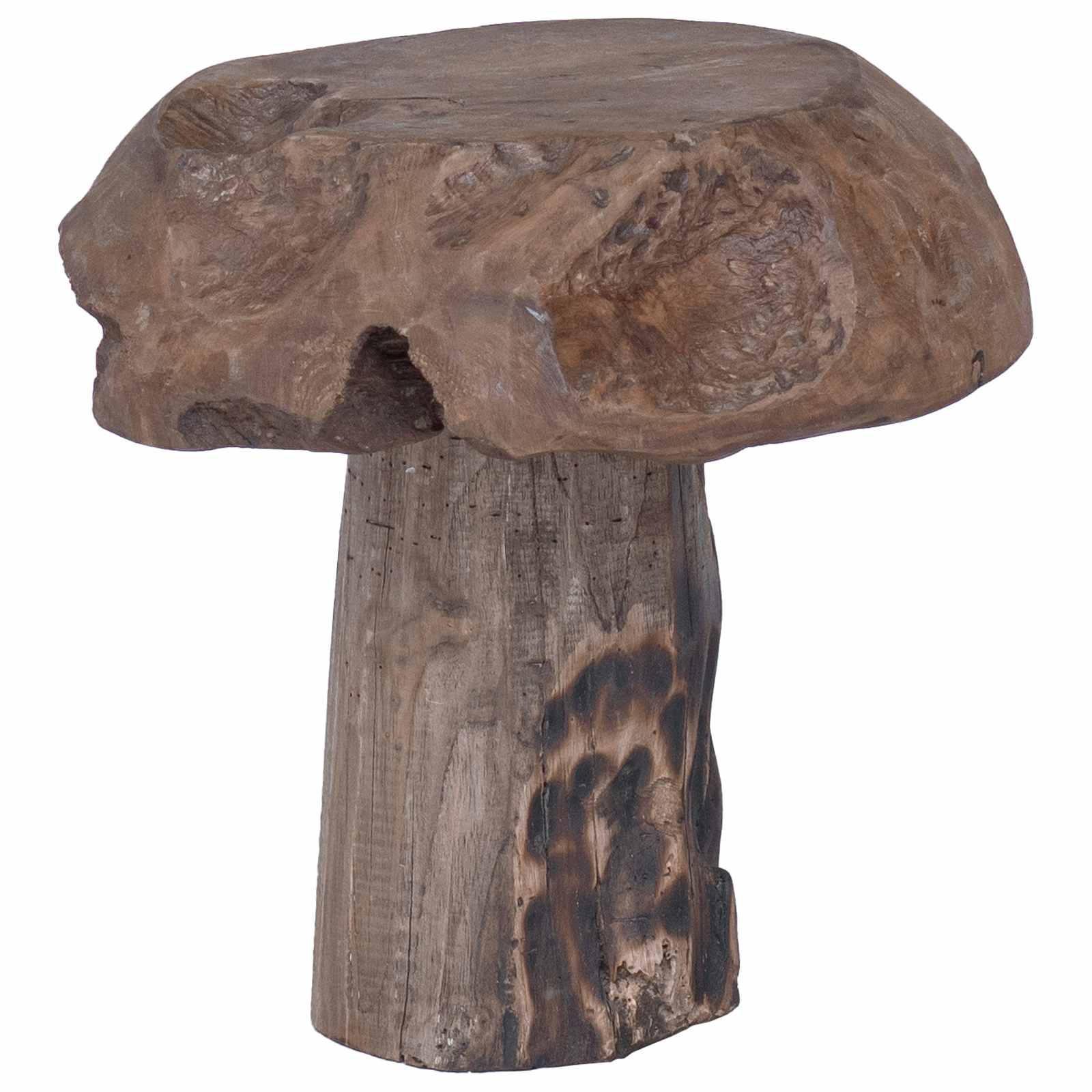 Σκαμνί Φυσικό 35 x 35 x 35 cm Στερεό Ξύλο Τίκ - Pakobazaar