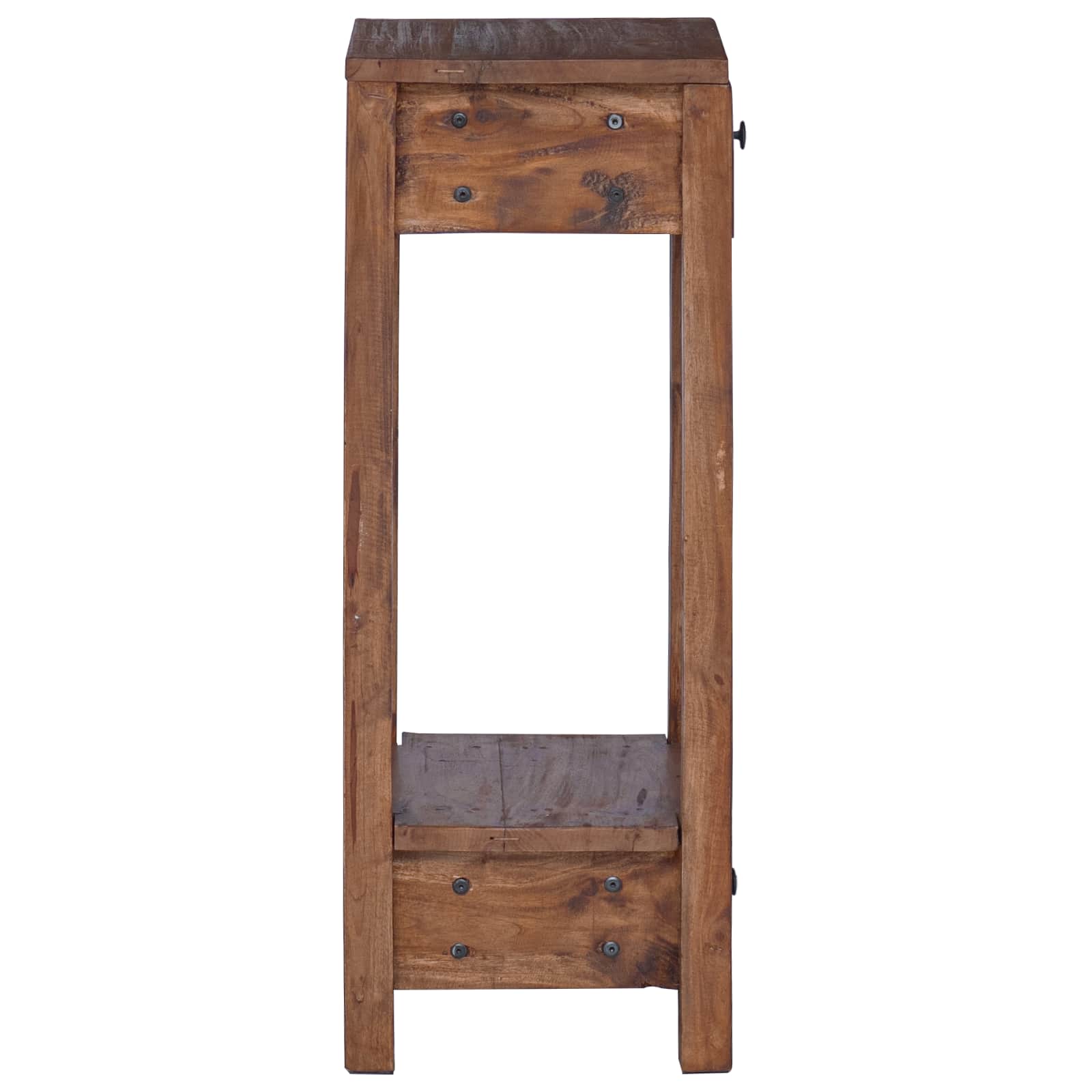 Βάση φυτών με συρτάρι Καφέ 30 x 30 x 80 cm Ξύλο Μαόνι - Pakobazaar