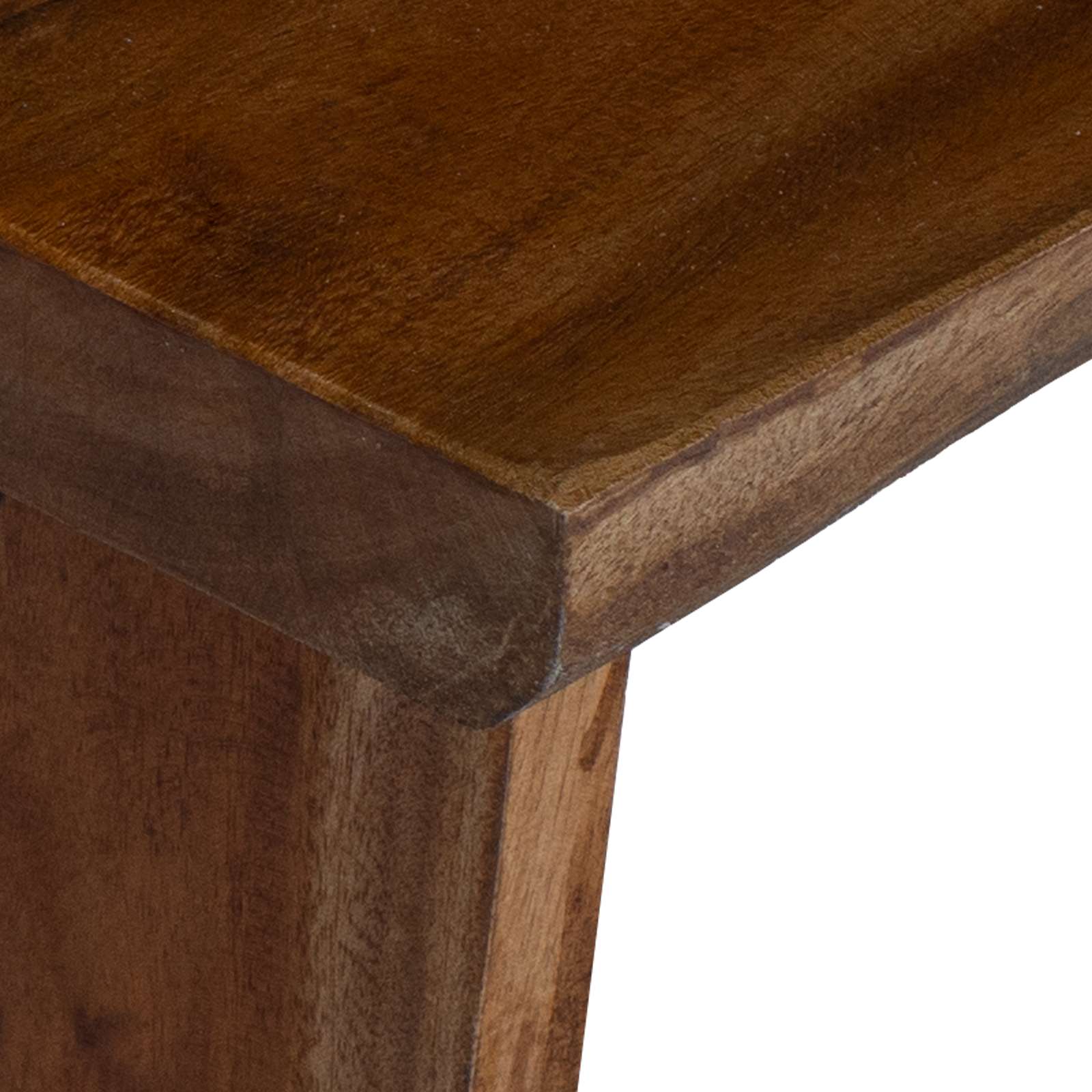 Σκαμνί Φυσικό 29 x 20 x 17 εκ Ξύλο Μαόνι - Pakobazaar