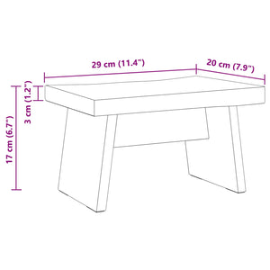 Σκαμνί Φυσικό 29 x 20 x 17 εκ Ξύλο Μαόνι - Pakobazaar