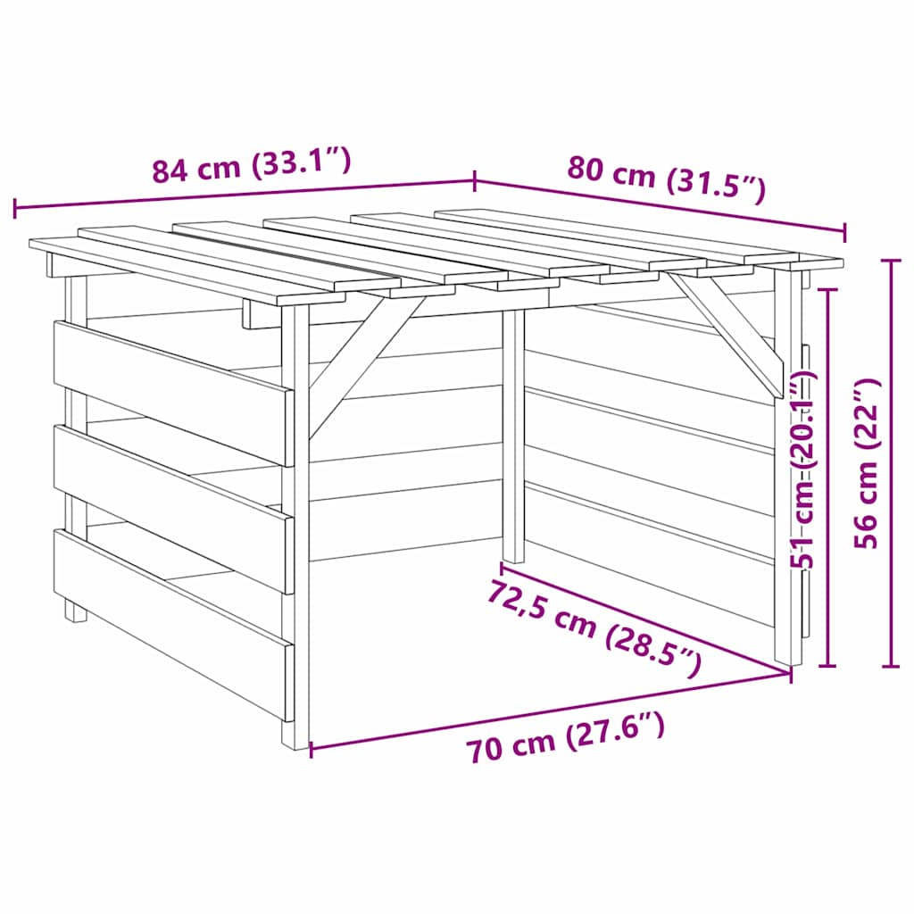 Γκαράζ Χλοοκοπτικού Καφέ 84 x 80 x 56 εκ - Pakobazaar