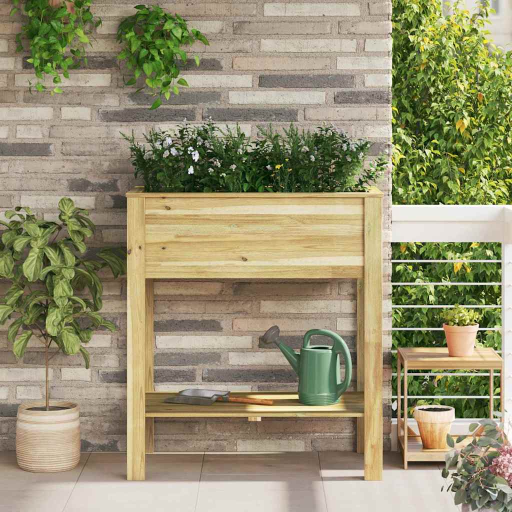 Υψηλός Γλάστρα με ράφι Καφέ 85,5 x 46,5 x 96 εκ. - Pakobazaar