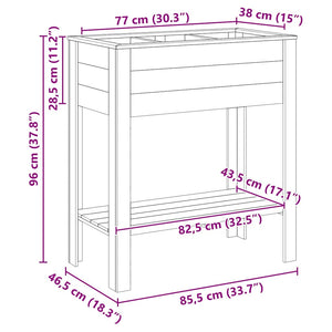 Υψηλός Γλάστρα με ράφι Καφέ 85,5 x 46,5 x 96 εκ. - Pakobazaar