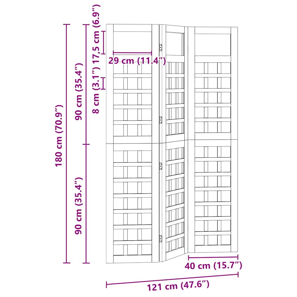 Οθόνη Ιδιωτικότητας Μέλι Καφέ 121 x 180 cm Στερεό ξύλο πεύκου - Pakobazaar