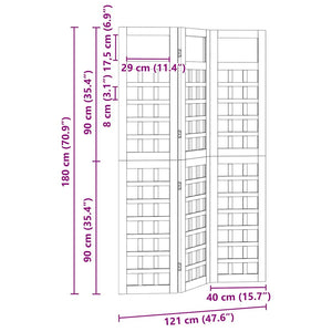 Οθόνη Ιδιωτικότητας Μέλι Καφέ 121 x 180 cm Στερεό ξύλο πεύκου - Pakobazaar