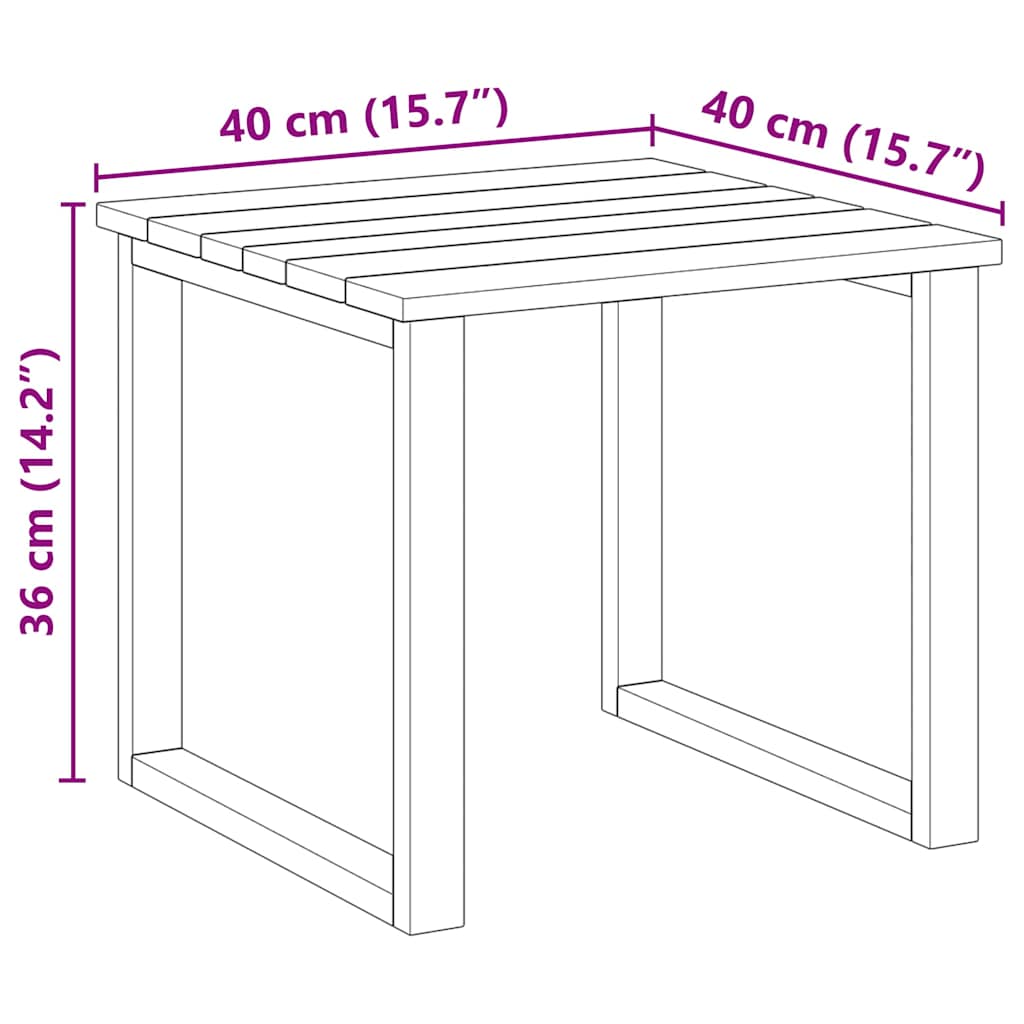 τραπέζι Φυσικό 40 x 40 x 36 cm Εμποτισμένο Ξύλο Πεύκου - Pakobazaar