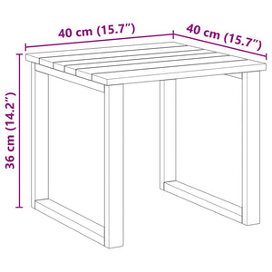 τραπέζι Φυσικό 40 x 40 x 36 cm Εμποτισμένο Ξύλο Πεύκου - Pakobazaar