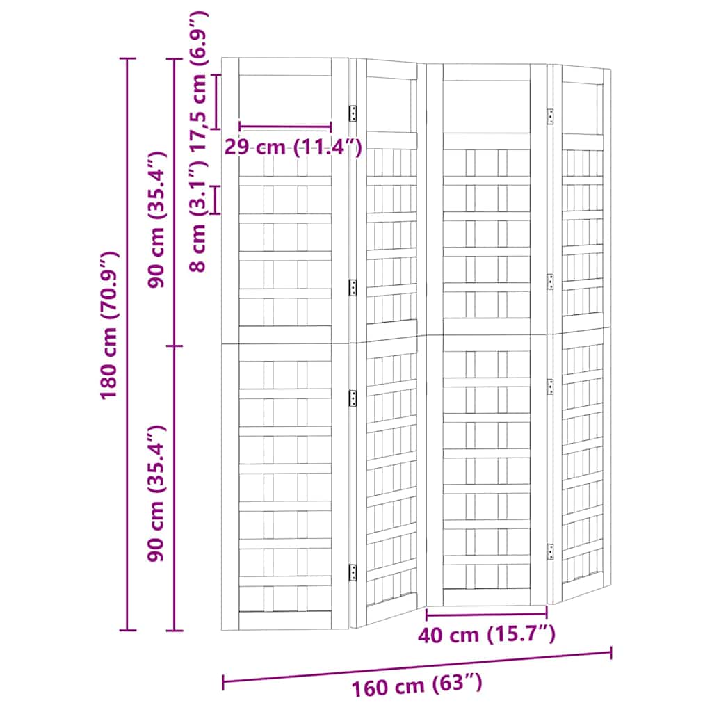 Οθόνη Ιδιωτικότητας Μέλι Καφέ 160 x 180 cm Στερεό ξύλο πεύκου