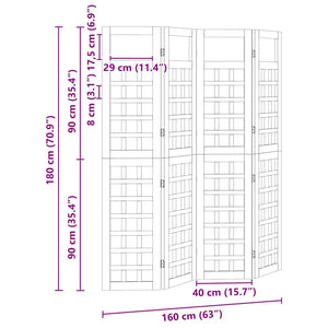 Οθόνη Ιδιωτικότητας Μέλι Καφέ 160 x 180 cm Στερεό ξύλο πεύκου